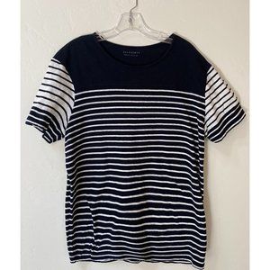 All Saint black and white striped shirt M